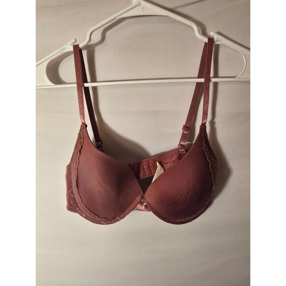 Bcbgmaxazria Womens Pink Underwire Bra Size 36C Lace Details - Picture 1 of 2